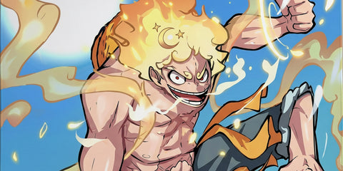 Gear 5 Luffy Golden Aura Anime Mouse Pad Power Mode Desk Mat - TCGVault