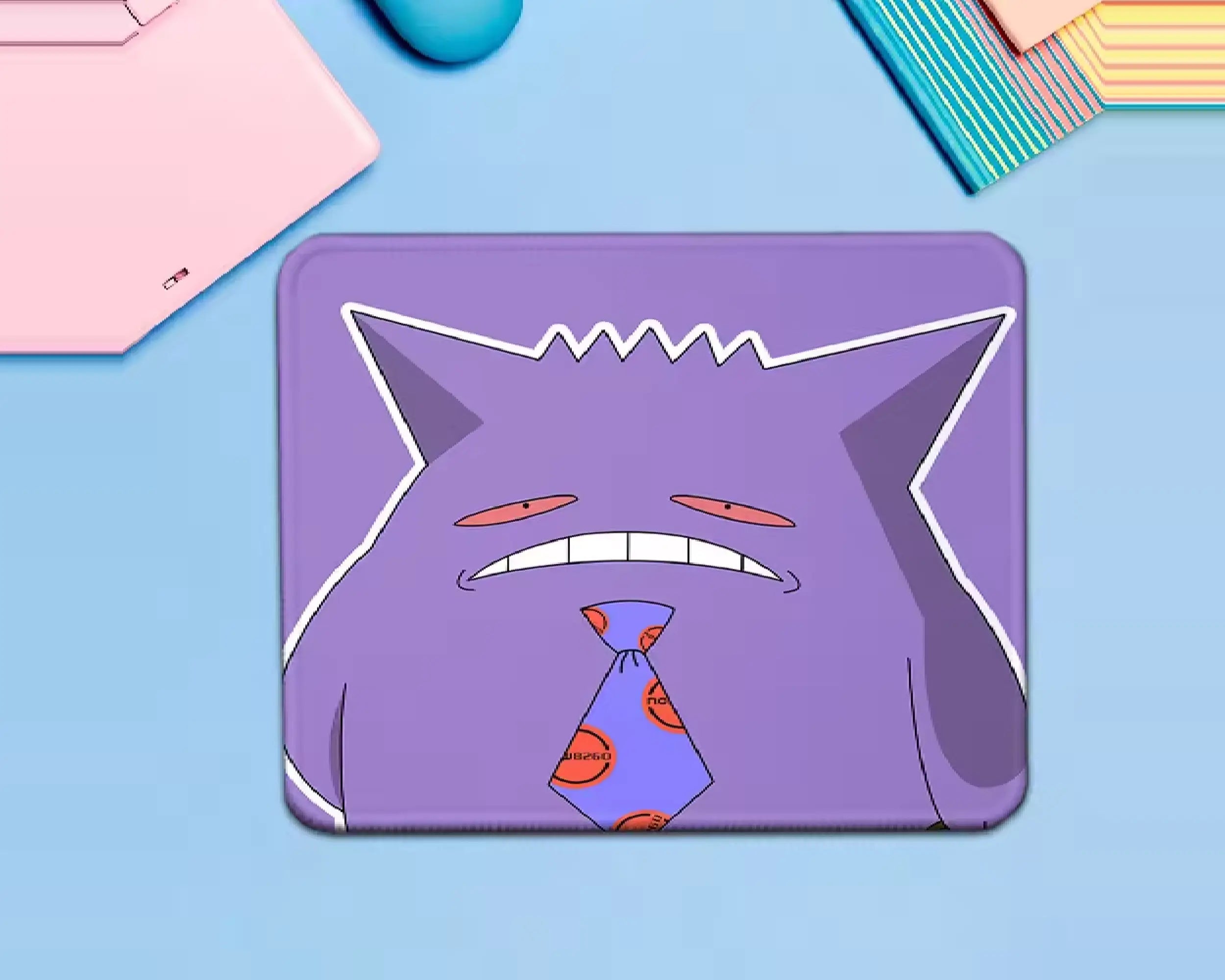 Gengar Pokemon with Purple Ghost Design Gaming Mouse Pad | TCGVault