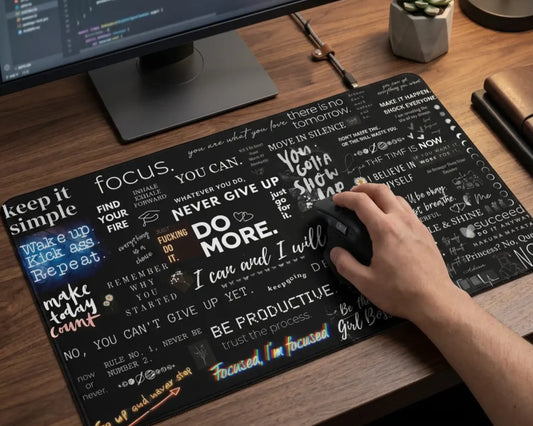 Hustle Motivation Quotes Mouse Pad - TCGVault