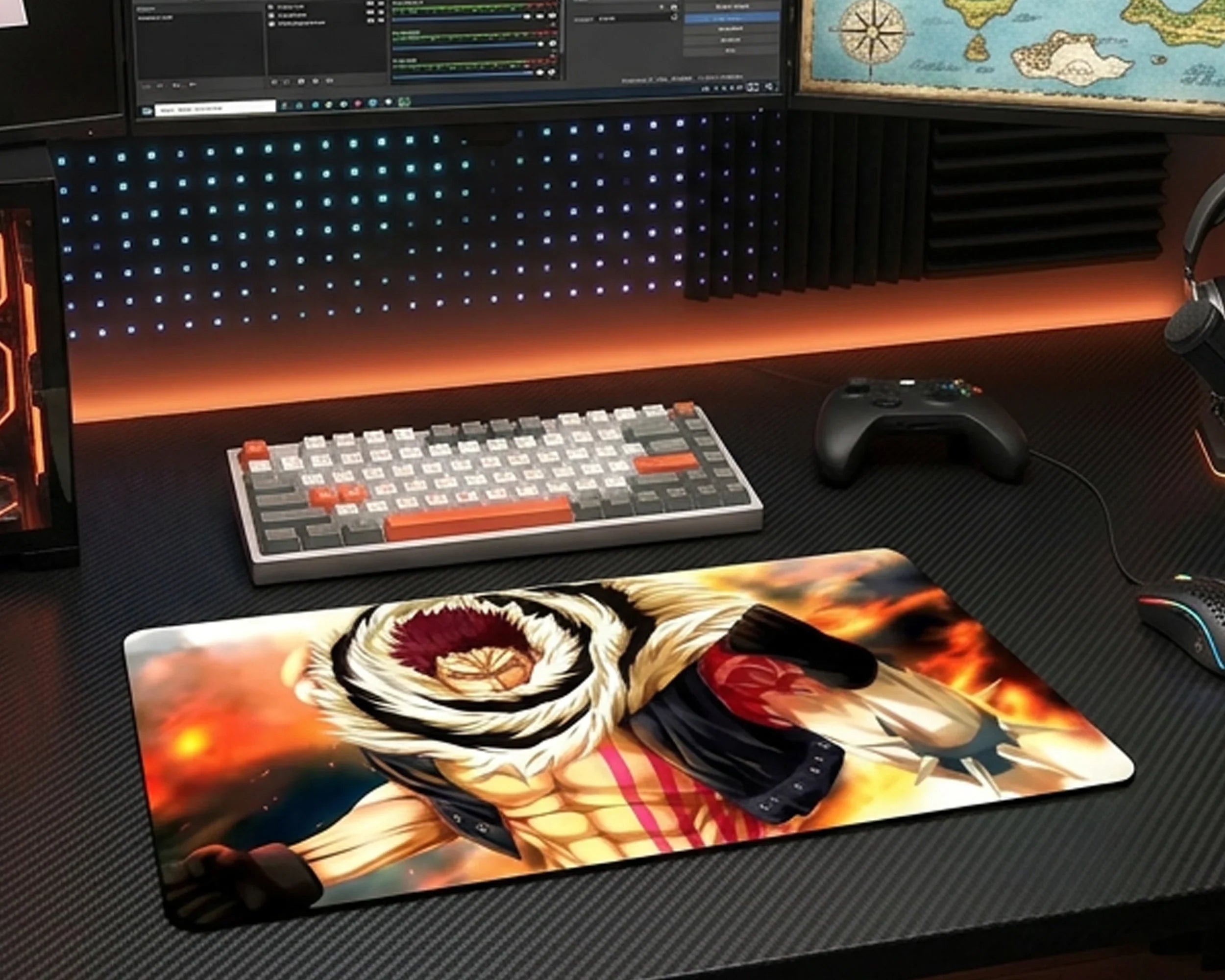 Katakuri Fire Power Anime Mouse Pad Battle Fury Desk Mat XL - TCGVault