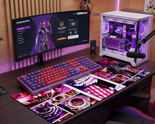 Katakuri Manga Panel Anime Mouse Pad Purple Rage Desk Mat XL - TCGVault