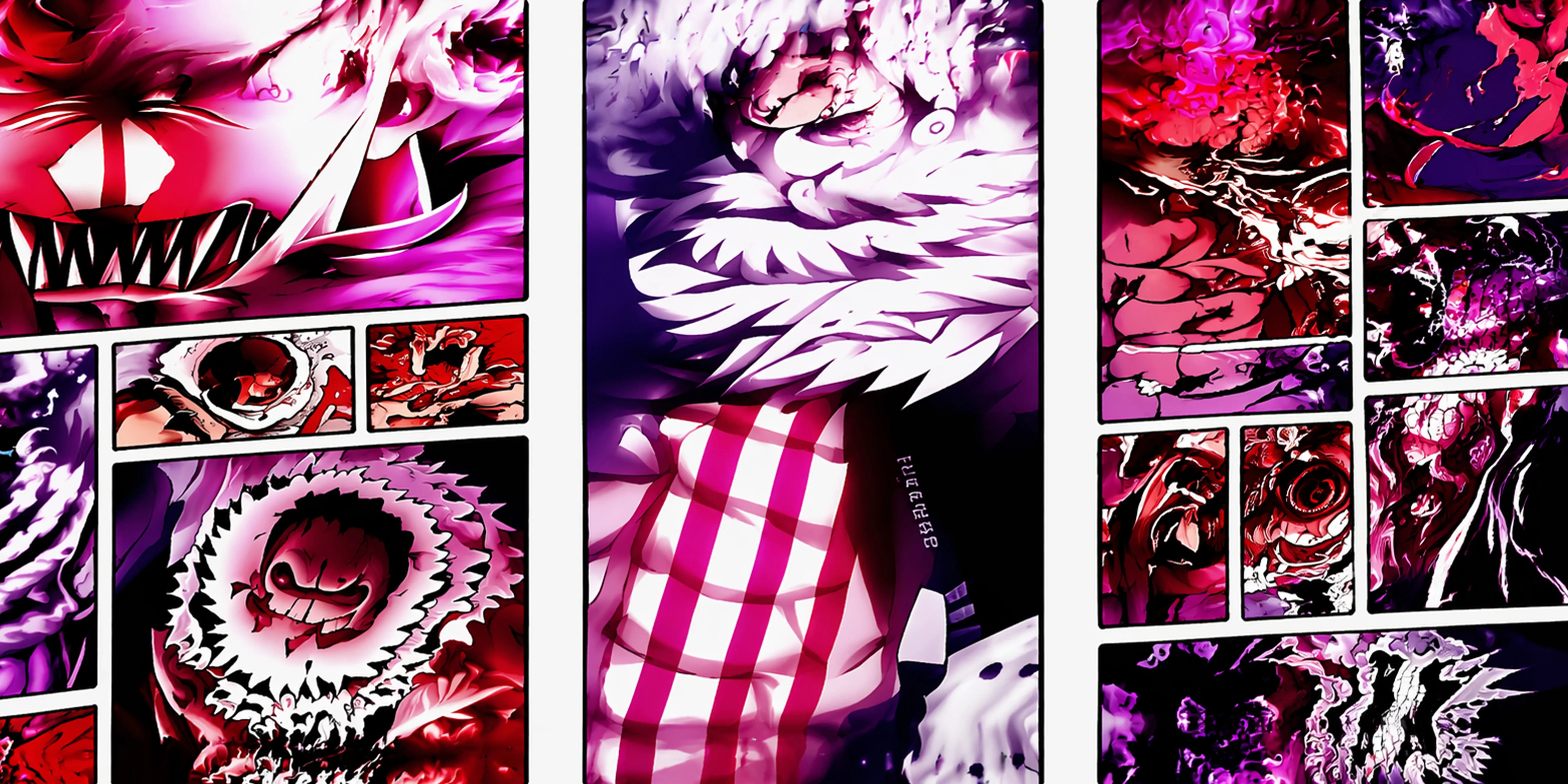 Katakuri Manga Panel Anime Mouse Pad Purple Rage Desk Mat XL - TCGVault