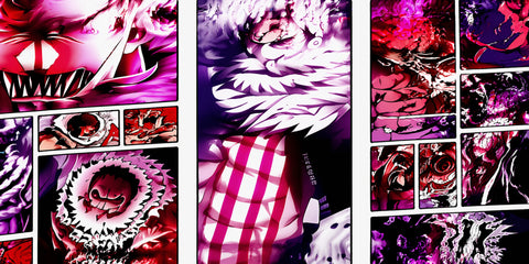 Katakuri Manga Panel Anime Mouse Pad Purple Rage Desk Mat XL - TCGVault