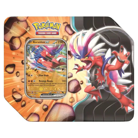 Pokemon TCG Slashing Legends Tin Koraidon ex promo card collectible tin