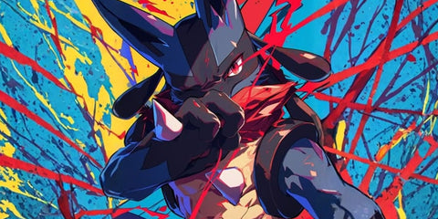 Lucario Anime Universe Gaming Mouse Pad Dynamic Battle Energy Design