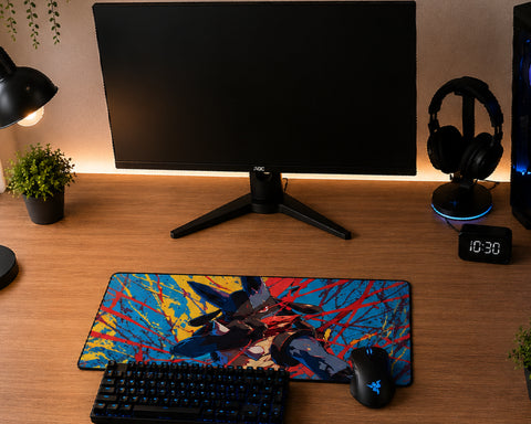 Lucario Anime Universe Gaming Mouse Pad Dynamic Battle Energy Design