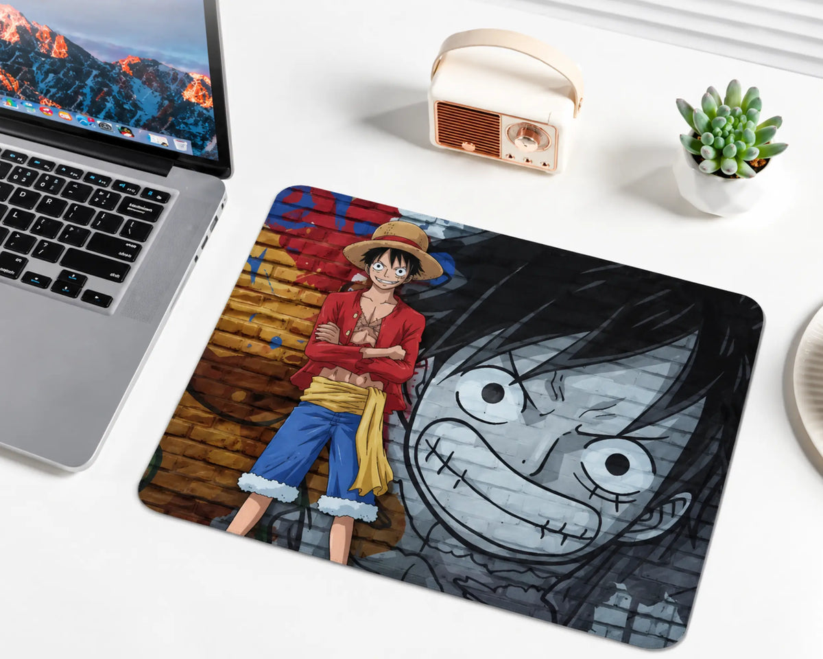 Luffy Red Shirt Straw Hat Anime One Piece Gaming Mouse Pad | TCGVault