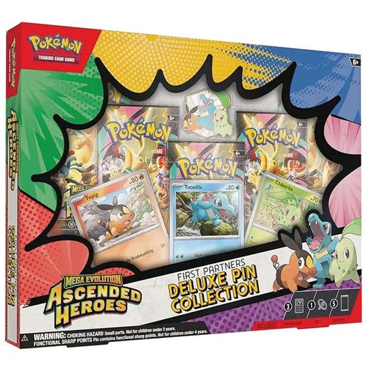 Pokémon Mega Evolution Ascended Heroes First Partners Deluxe Pin Collection Booster Box Promo Cards - TCGVault