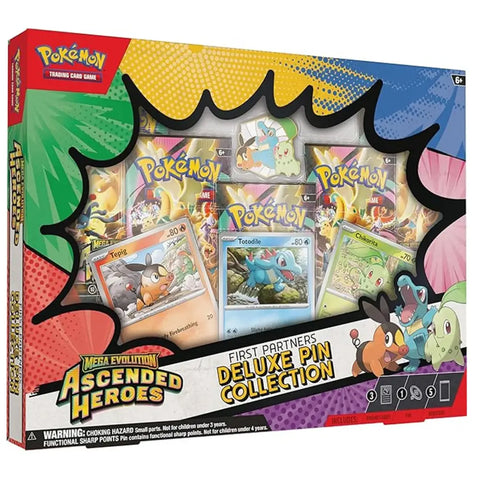 Pokémon Mega Evolution Ascended Heroes First Partners Deluxe Pin Collection Booster Box Promo Cards - TCGVault