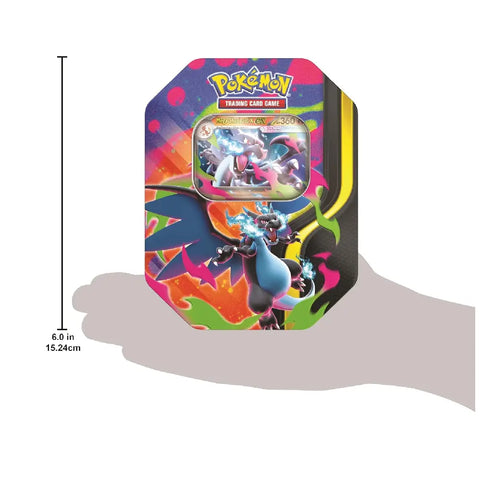 Pokémon TCG Mega Charizard ex Tin Collectionn blue