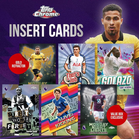 2026 Topps Chrome Premier League Soccer Value Box Factory Sealed Trading Cards