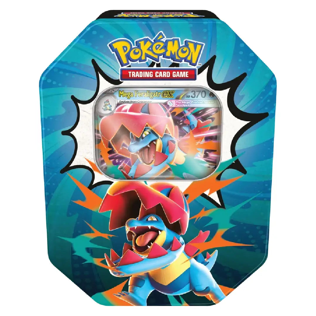 Pokémon Ascended Heroes Tin – Feraligatr ex Trading Card Collection