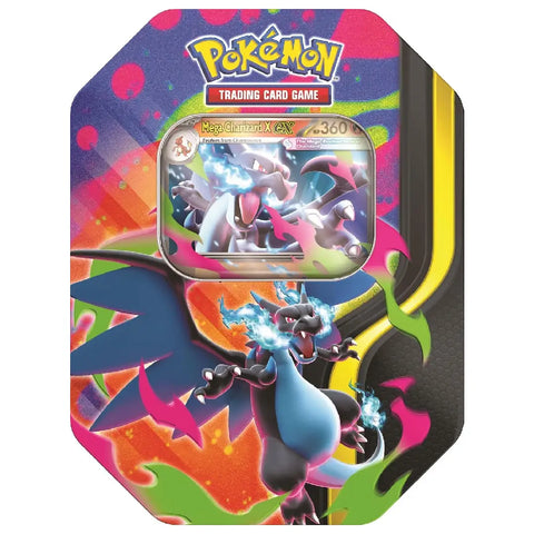 Mega Charizard X Pokémon TCG Tin – Pokémon Trading Card Collection