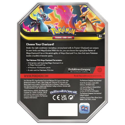 Mega Charizard X Pokémon TCG Tin – Pokémon Trading Card Collection