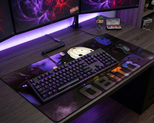 Anime Gaming Mouse Pad featuring Obito Uchiha with his Dual Identity