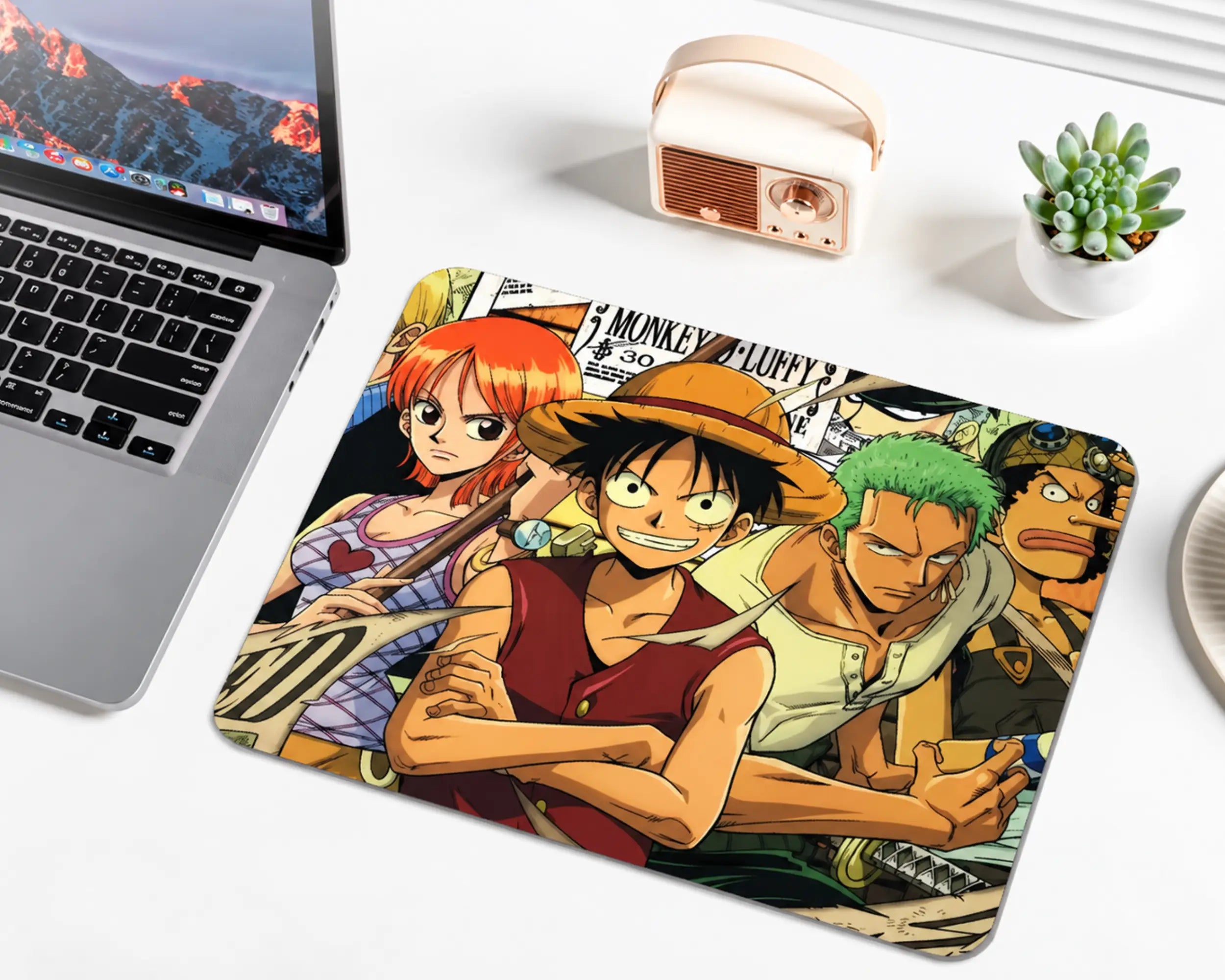 Luffy Zoro Nami Straw Hat Pirates Anime One Piece Mouse Pad | TCGVault