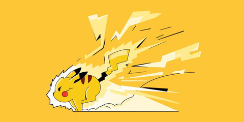 Pikachu Anime Universe Gaming Mouse Pad Electric Lightning Energy Design