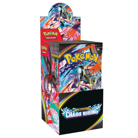 Pokémon TCG: Mega Evolution—Chaos Rising Booster Display – 18 Booster Packs Factory Sealed