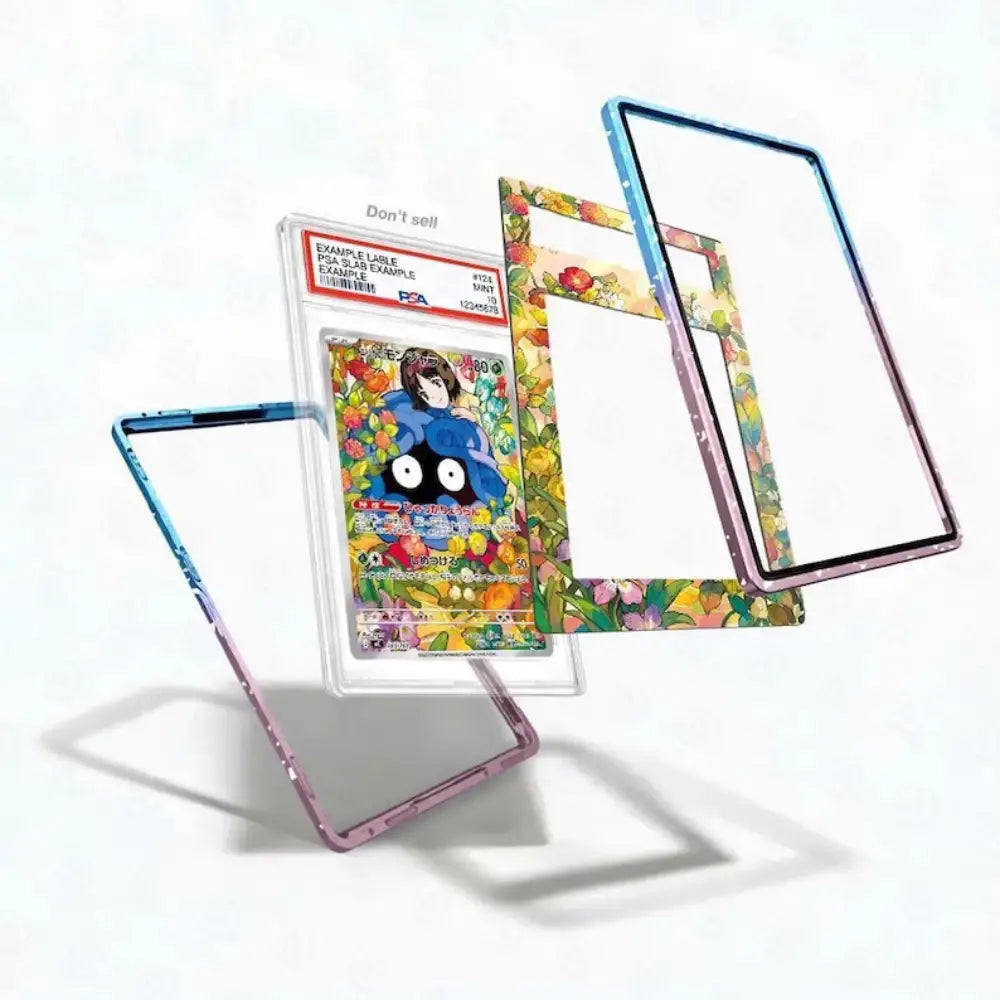 Card with protective green border on a white background