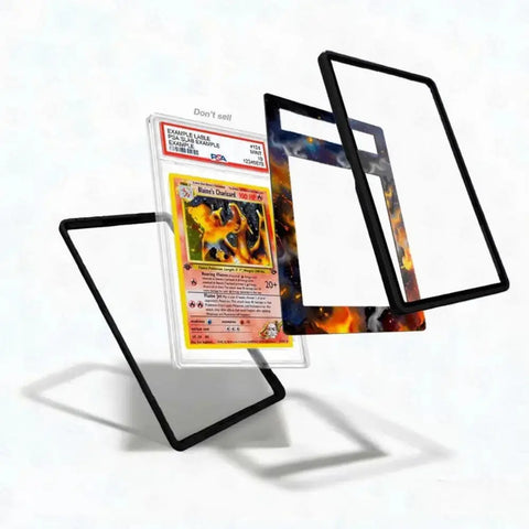 Card with protective sleeves on a white background