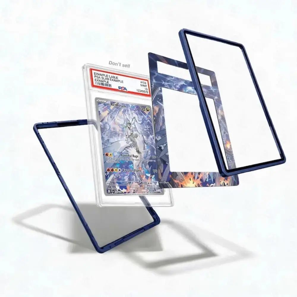 Card with protective sleeves on a white background