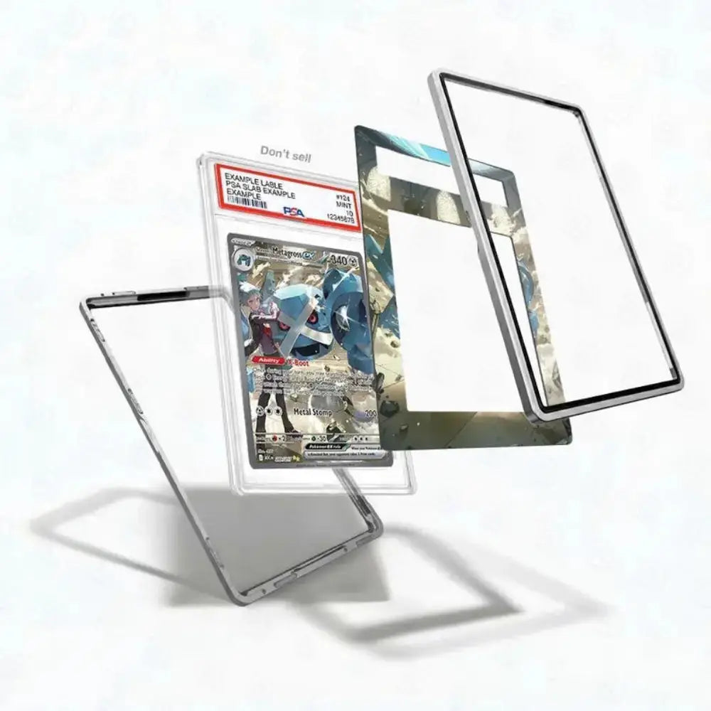 Card with a character and protective screen on a white background