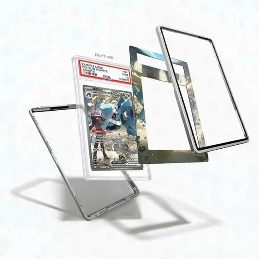Card with a character and protective screen on a white background