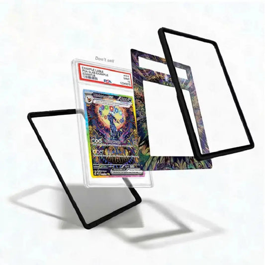 Card with protective sleeves on a white background