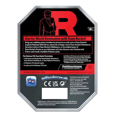 Pokémon Team Rocket Trading Card Game Tin - TCGVault