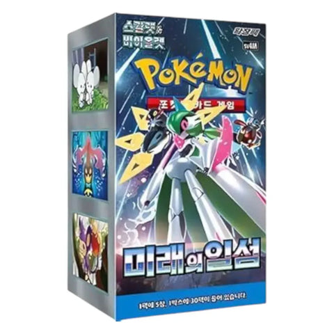 Pokemon TCG Scarlet & Violet Future Flash booster box with sealed packs featuring Iron Valiant (Korean Version)