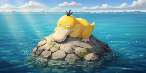 Psyduck Anime Universe Gaming Mouse Pad Ocean Serenity Design