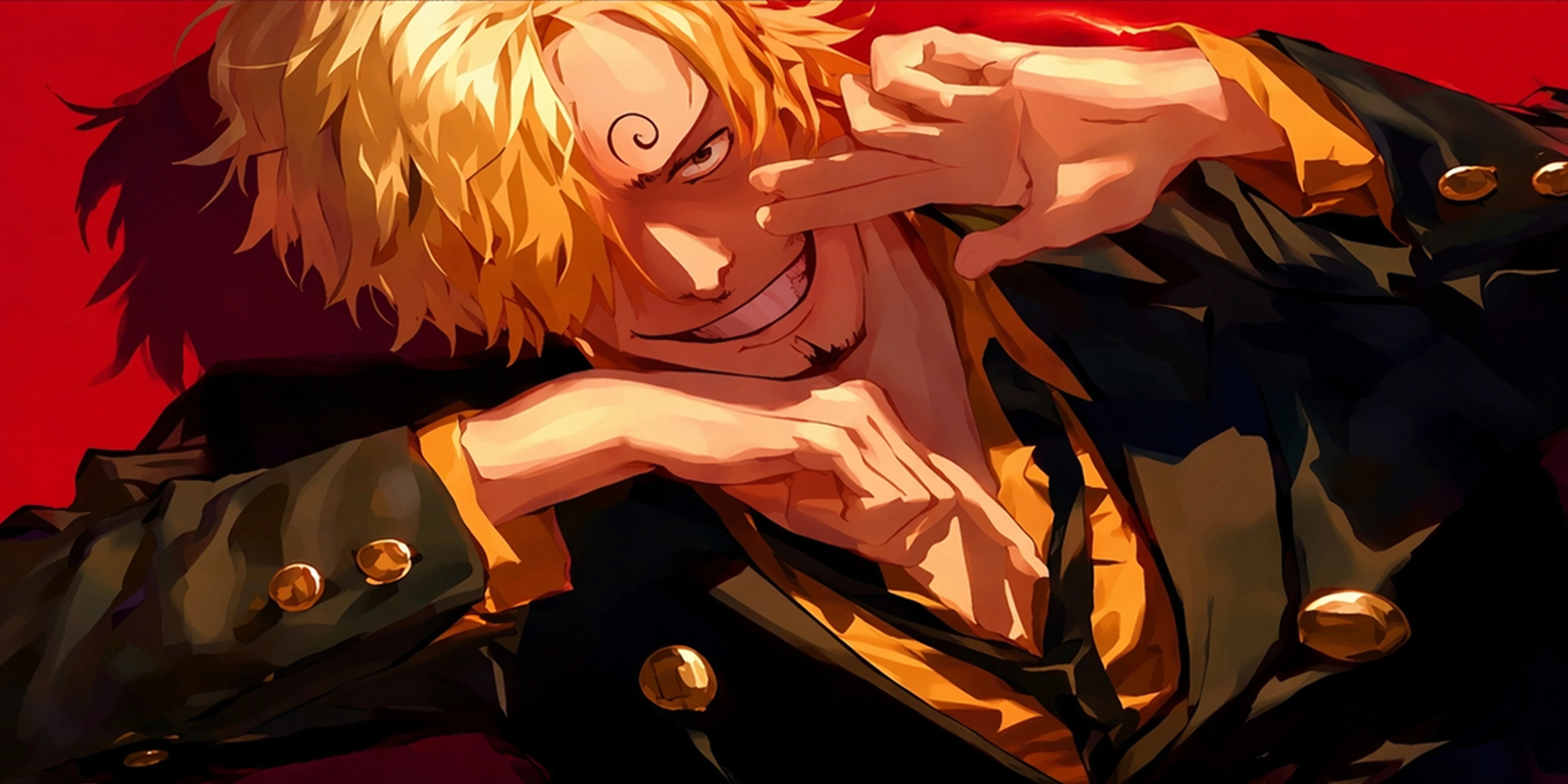 Sanji Dark Style Anime Mouse Pad Red Aura Desk Mat - TCGVault