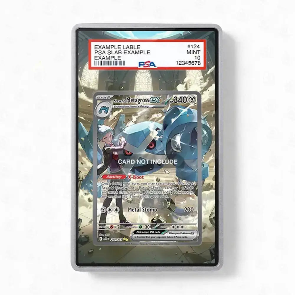 A PSA graded slab containing a Pokémon TCG card, shown against a plain white background. The slab has a clear protective case with a gray border and a red PSA label at the top.
