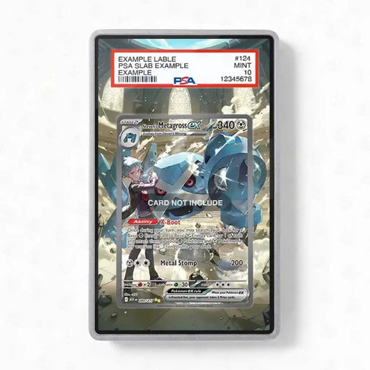 A PSA graded slab containing a Pokémon TCG card, shown against a plain white background. The slab has a clear protective case with a gray border and a red PSA label at the top.