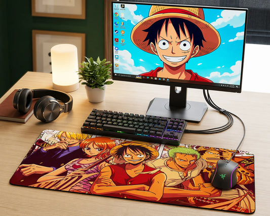 Straw Hat Crew Anime Mouse Pad Wanted Poster Desk Mat XL - TCGVault