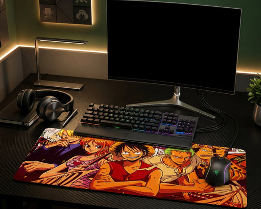 Straw Hat Crew Anime Mouse Pad Wanted Poster Desk Mat XL - TCGVault