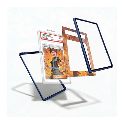 Brooks Grit 122/149 Sun & Moon collector display case showcasing the Pokémon TCG card with extended artwork