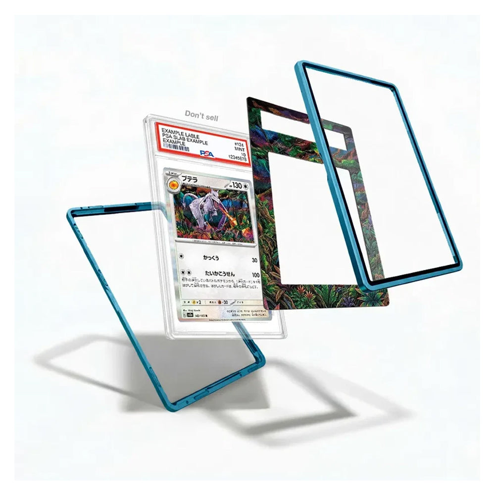 Charizard 142/165 Black Star Promo collector display case showcasing the Pokémon card with extended artwork