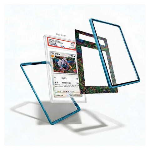 Charizard 142/165 Black Star Promo collector display case showcasing the Pokémon card with extended artwork