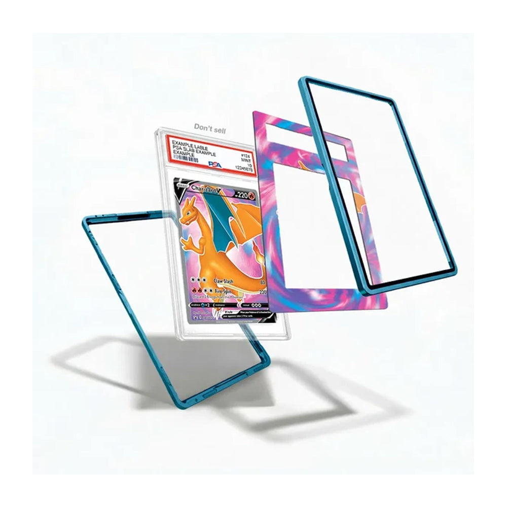 Charizard V SWSH050 Sword & Shield collector display case showcasing the Pokémon Promo card with extended artwork