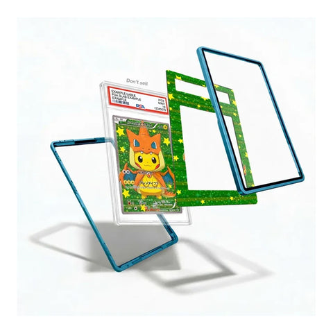 TCGVault extended art display case showcasing the Charizard Y Pikachu Poncho Japanese promo card