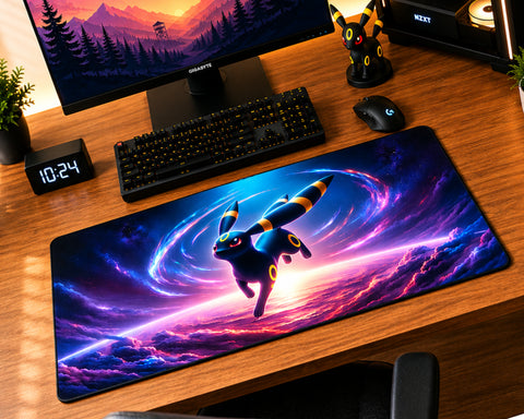 Umbreon Cosmic Shadow Anime Gaming Mouse Pad Mystic Energy Design