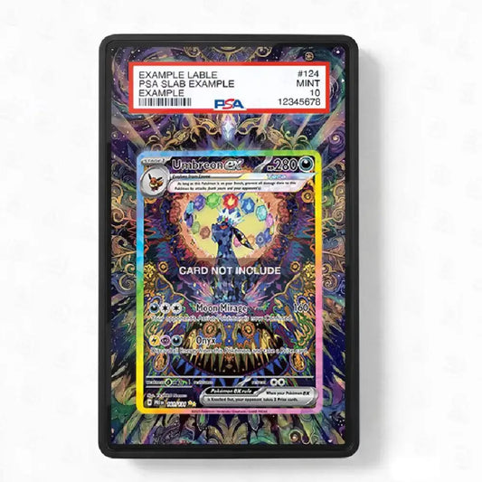 Umbreon EX trading card in a display case with PSA label