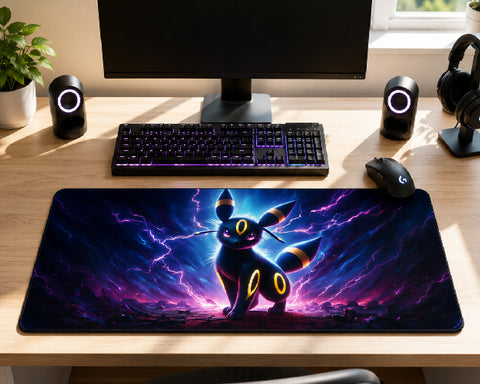 Umbreon Lightning Storm Pokémon Gaming Mouse Pad – Electric Dark Anime Adventure Design