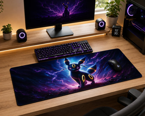 Umbreon Lightning Storm Pokémon Gaming Mouse Pad – Electric Dark Anime Adventure Design