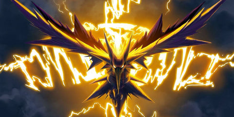 Zapdos Legendary Thunderstorm Anime Gaming Mouse Pad Electric Lightning Design