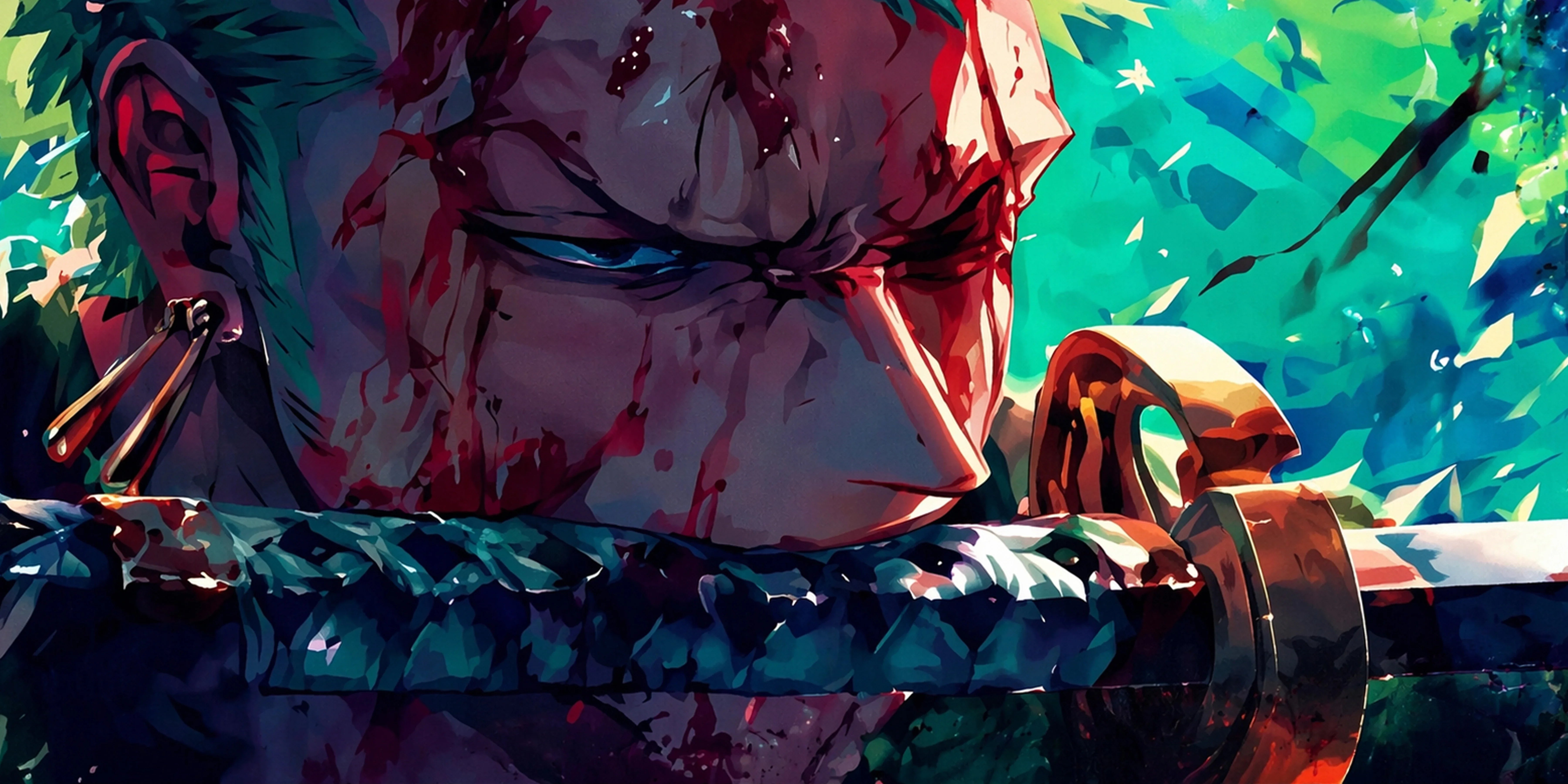 Zoro Battle Intensity Anime Mouse Pad Sword Focus Desk Mat XL - TCGVault