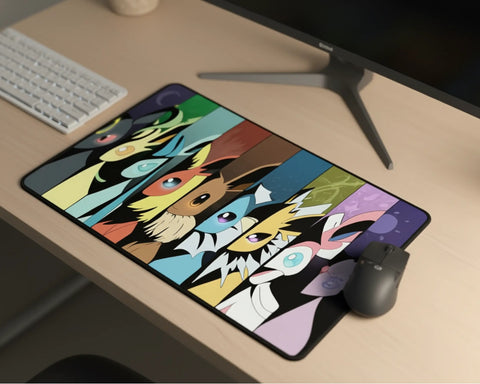 Pokémon Eevee Evolution Desk Mouse Pad Premium Gaming Mat - TCGVault