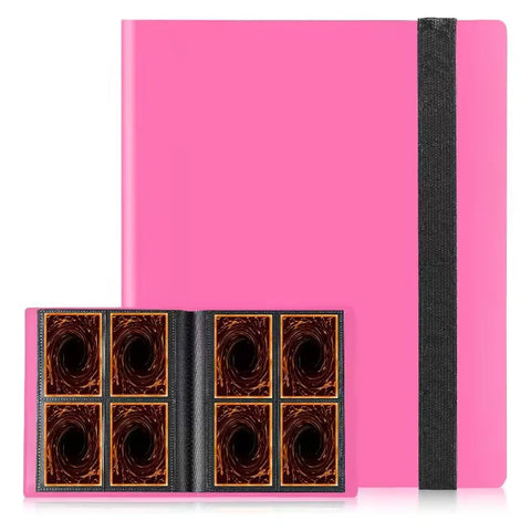 rose pink  blinder with black strip  4  pocket card holder
