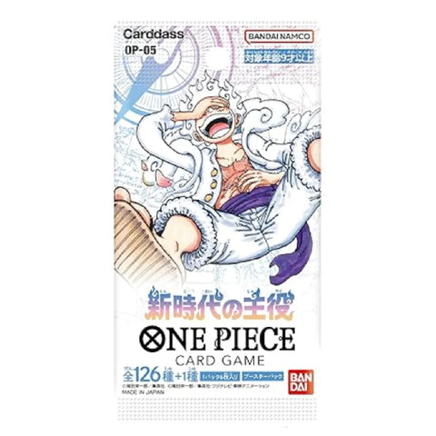 Carddass packaging for One Piece card game featuring an anime character on a white background